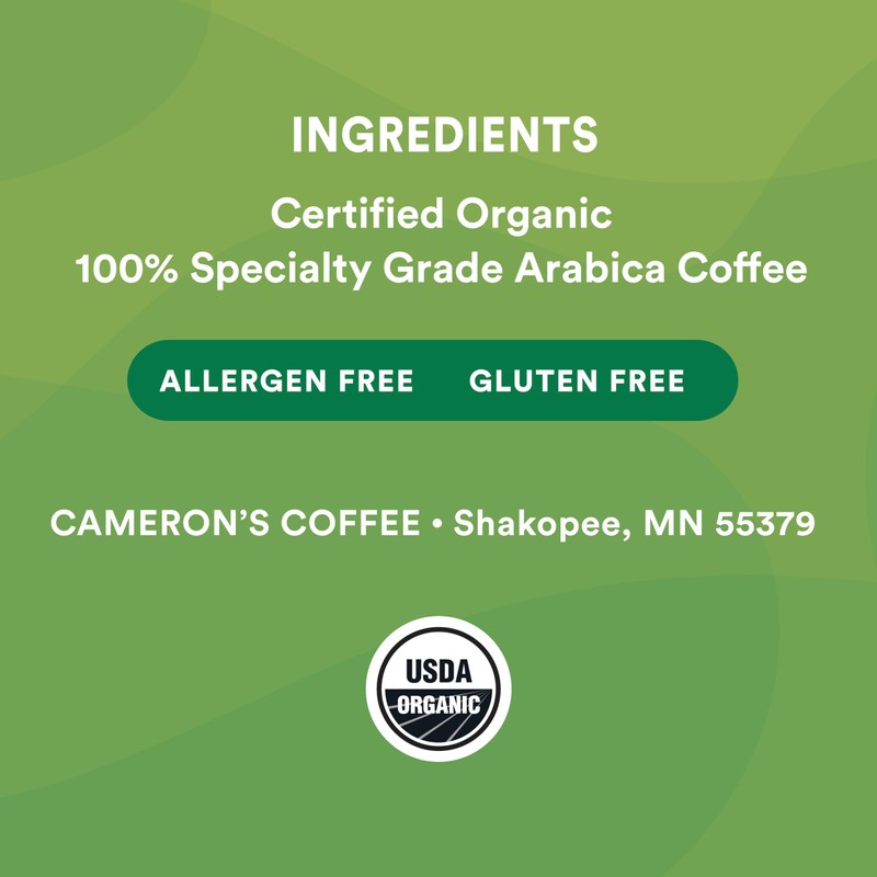 Cameron's Coffee Roasted Whole Bean Coffee, Organic Decaf French Roast,
