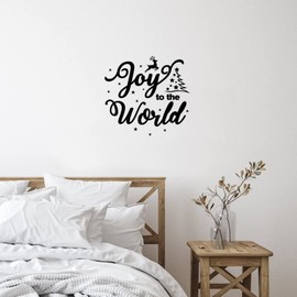 Joy to The World Notebook Home Decor Wall Sticker Reusable Wall Decal for Backdrop Garage Restaurant Mirrors Vinyl 18in