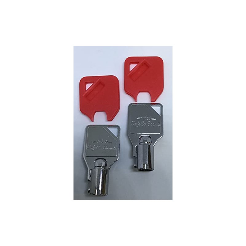 SafeCo Brands FEO-K1 Elevator Key Fire Service Red Keys 2-Red