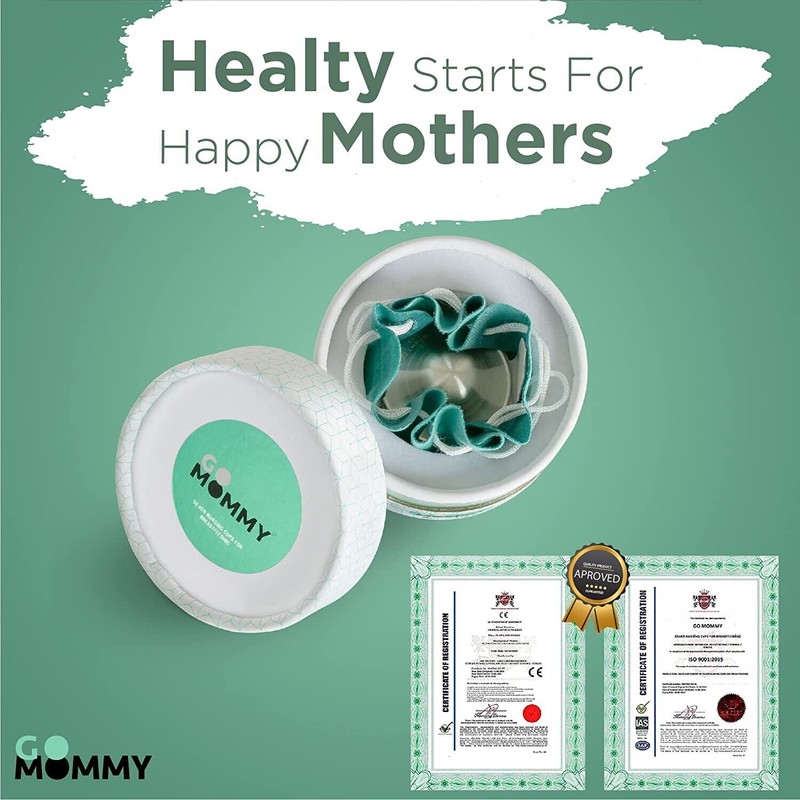 GoMommy Original Silver Nursing Cups Nipple Shields Cover Newborn Milk