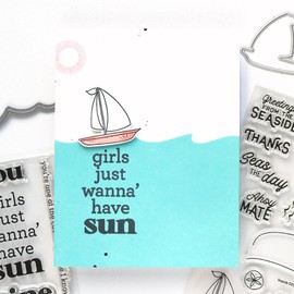 Ellen Hutson, Essentials by Ellen, Let's Chill Stamp & Die Set Combo, Papercrafts, Stamping, Card Making, Scrapbooking, DIY, Sentiments, Words, Typography, Sunshine, Summer, Beach