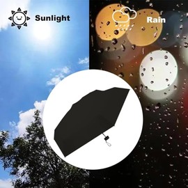 Felenny Mini Folding Umbrella Small Travel Umbrella with Storage Box, Compact Portable Rain and Sun Umbrella Windproof UV Umbrella 6 Ribs Folding Lightweight Umbrella for Women Girls