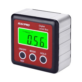 RISEPRO Digital Level Box Angle Gauge Protractor Inclinometer Bevel Box with Magnet Base & Large LCD Backlight, Calculating for Carpentry, Building, Masonry, Automobile