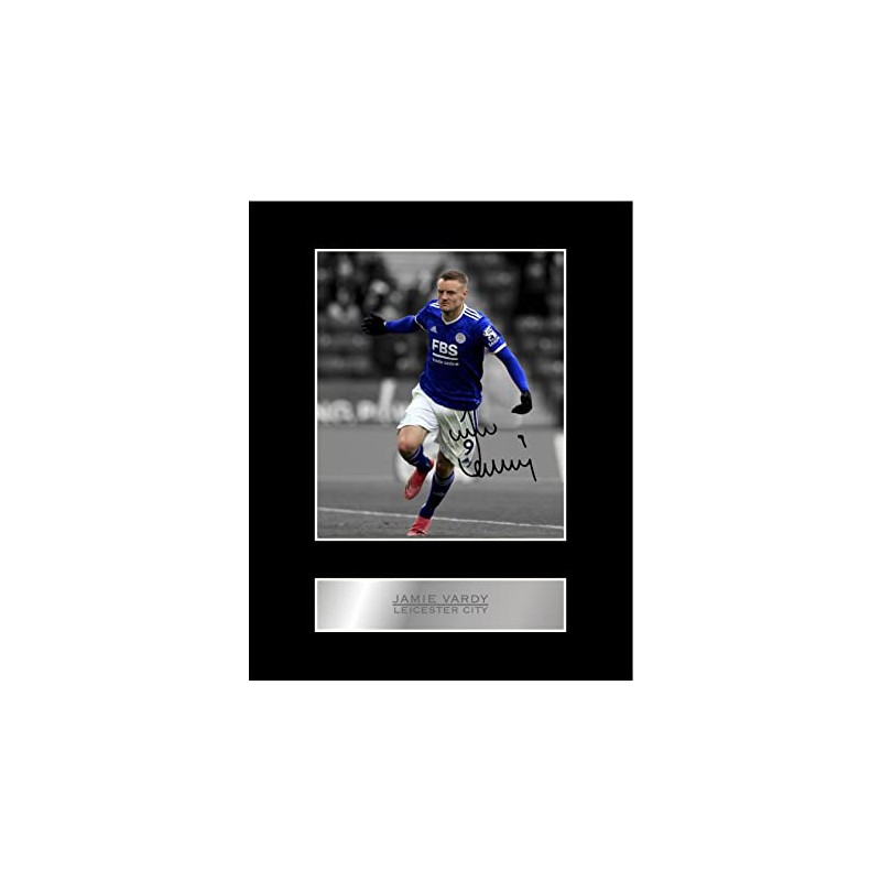 Jamie Vardy Signed Mounted Photo Display Leicester City FC