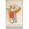 CHRISTMAS GREETING CHILD COOKING PLUM PUDDING REPRODUCTION (X-16*)