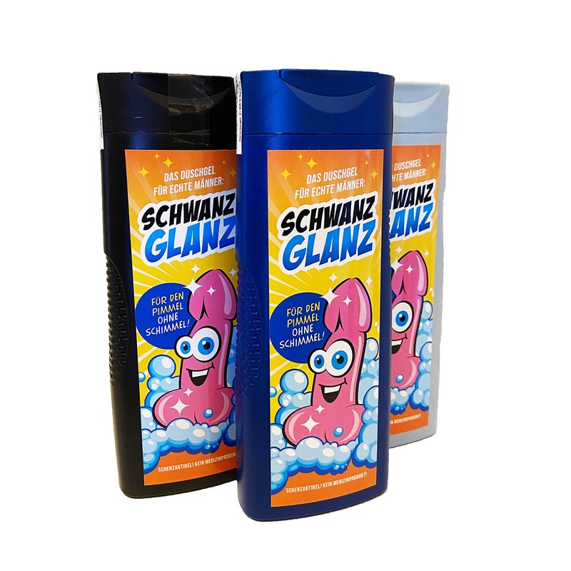 1 x SchwanzGlanz shower gel for men with a great