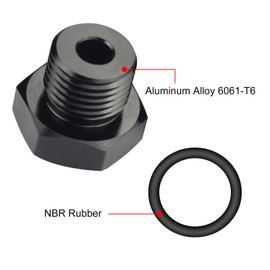 VehiMata 6AN Block Off Cap ORB Plug Fitting Adapter Male Aluminum