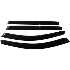 Window Visor Compatible With 2004-2009 Toyota Sienna XL20, Slim Style Acrylic Smoke Tinted Sun Rain Shade Guard Wind Vent Air Deflector by IKON MOTORSPORTS, 2005 2006 2007 2008