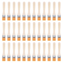 QUARKZMAN Pack of 36 6 inch brushes, 1 inch wide, soft nylon bristles with wooden handle for walls, cupboards, fences