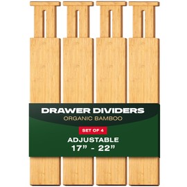 ROYAL CRAFT WOOD Adjustable Bamboo Drawer Dividers