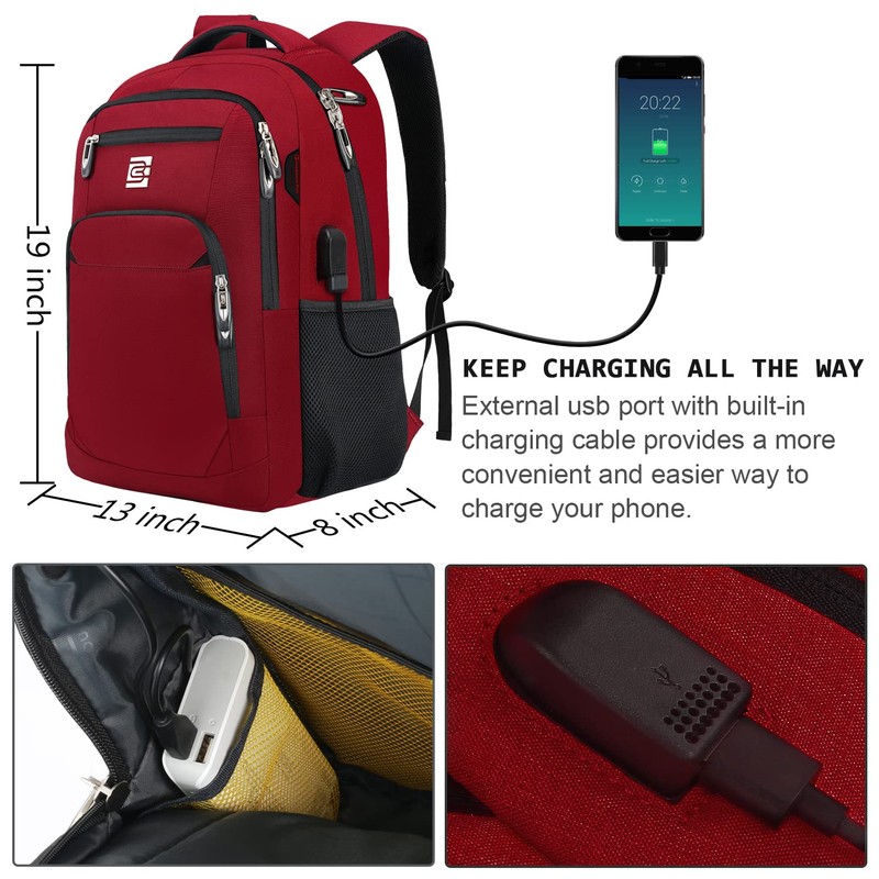Laptop Backpack,Business Travel Anti Theft Slim Durable Laptops Backpack with