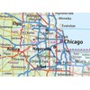 Illinois Physical State Map - 15.1 x 23.3 Inches -