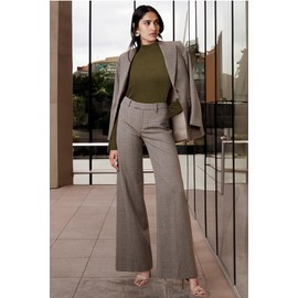 Arach&Cloz Womens Sweaters Winter Clothes Tops Trendy 2024 Cashmere Long Sleeve Turtleneck Ladies Knit Tops Casual Outfits Dressy Clothing(Green Brown,XL)