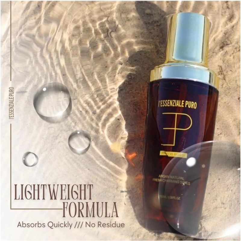L'Essenziale Puro Moroccan Argan Oil - For Hair, Face, Body