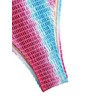 seamoly Conjunto de bikini triangular fruncido con lazo lateral floral,