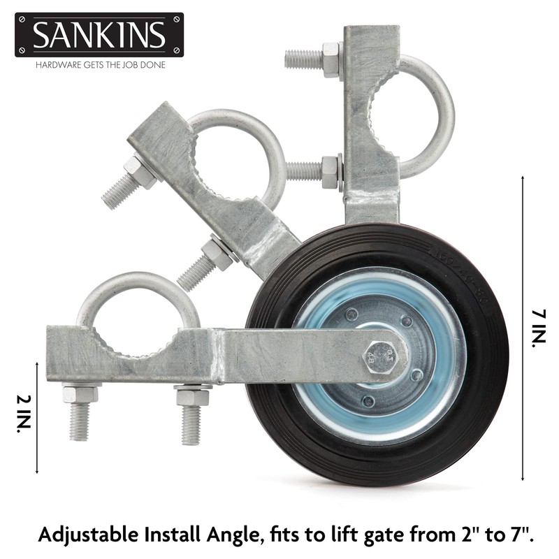 SANKINS Gate Helper Wheel for Supporting Metal Swing Gates with