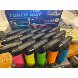 Eagle Jet Torch Adjustable  Windproof Butane Refillable Lighter Lot of 15 NEON