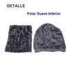 Gorro invierno hombre Gorro y Bufanda para Hombre (Negro)