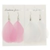 2 Pairs Pack Feather Earrings on Silver Hook (StyleB)
