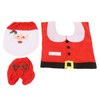 3Pcs Santa Toilet Seat Cover Rug Water And Tank Cover