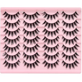ISOOLU Fairy Lash Clusters Manga Individual Lashes C Curl Wispy Eyelash Clusters WideSpan Eyelash Extension Kit with Lash Bond and Seal Wet-Look Spiky Cluster Lashes (Fairy Lash)