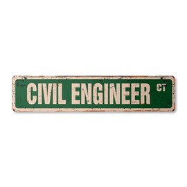 Civil Engineer Vintage Plastic Street Sign City Code Rule Drafting Blue | Indoor/Outdoor | 18" Wide