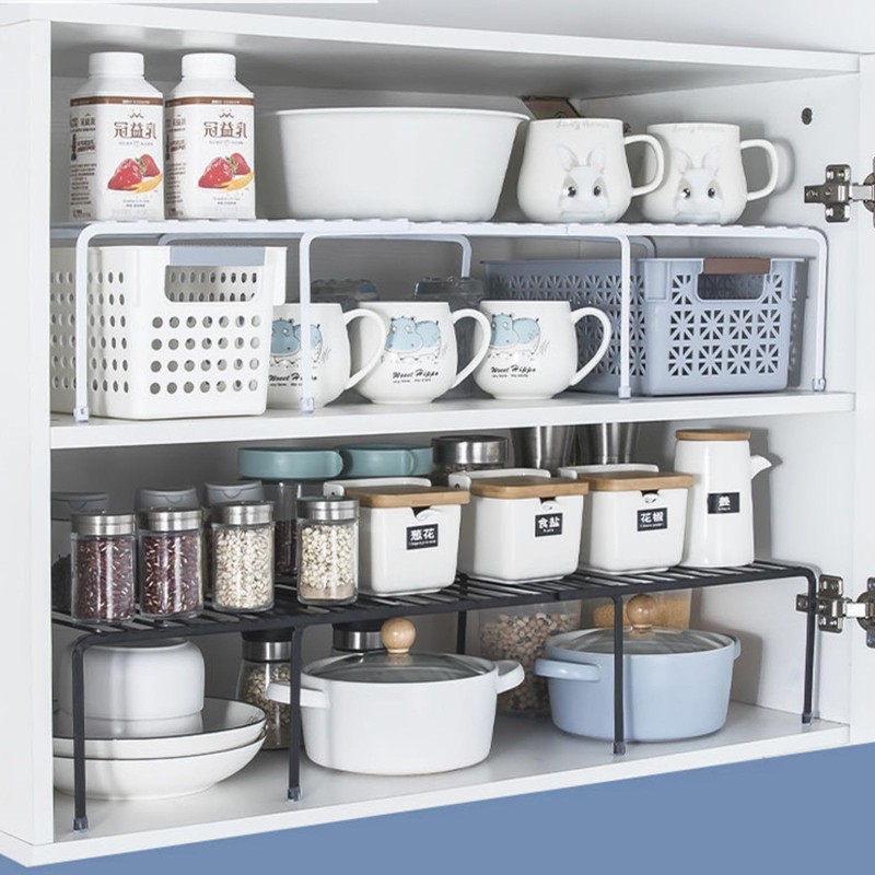 bangminda Kitchen Cabinet Expandable Shelf Organizers Set of 3, 6-