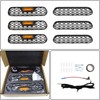 Front Mesh Grille Inserts & Amber Light Compatible with 2021-2024