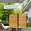 No Dig Wood Privacy Screen Fence Panel, 61" H x