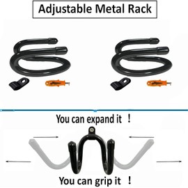 Pmsanzay Horizontal Light saber Wall Mount Wall Rack Wall Holder Lightsaber Display Rack Hook Stand, Compatible for Any Lightsaber, Black Pack of 2 - Hardware Included.