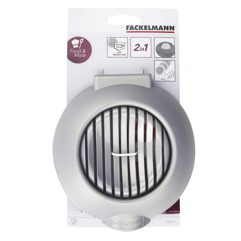Fackelmann Mozzarella-/Eischneider, Eierteiler, Küchenhelfer für das Schneiden gleichmäßiger Scheiben (Farbe: