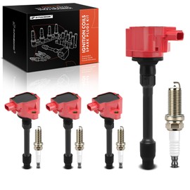 A-Premium (Red) Set of 8 Ignition Coil Pack and Iridium Spark Plugs Compatible with Honda Civic 2016-2020 2.0L, Fit 2015-2019 1.5L, Replace# 305205R0013