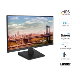 ASUS 27 Inch Desktop Monitor - Full HD (1920 x 1080), IPS, 75Hz, Adaptive-Sync, HDMI, D-Sub, Frameless - VA27EHE