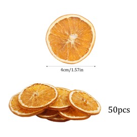 Xbessc Pack of 50 Dried Orange Slices Dried Orange Slices for Advent Wreath Decoration Christmas Wreath DIY Crafts Advent Table Decoration