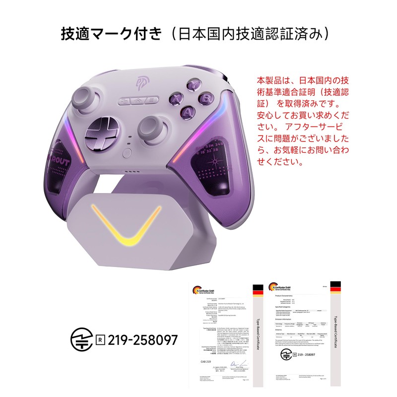 EasySMX D10 PC Controller, Charging Dock, Wireless Gamepad, Game Controller