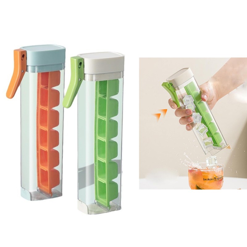 MEIBAOGE Easy Demould Ice Maker with Handle Single Hand Press