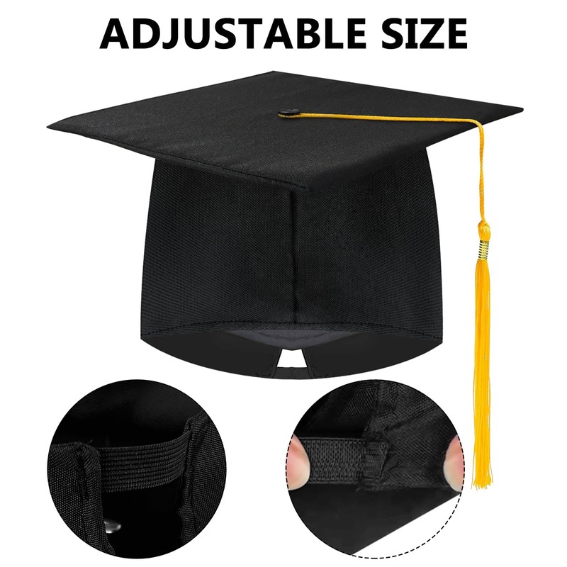 Hkyiowdp 2025 Improved Graduation Hat with Tassels, Black Graduation Hat,