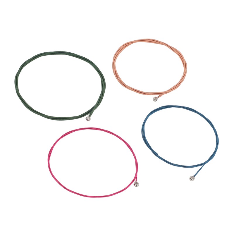 4Pcs Electric Bass String Set Clear Bright Sound Metal Colored