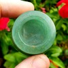 Green Aventurine polished cut base carved cauldron Natural Metaphysical Chakra