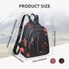 AfitLulu Women's Small 3-Layer Zip Pockets, School Bag with Adjustable