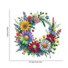 DIY Hanging Diamond Art Pendant Kit Daisy Wreath, Special Crystal