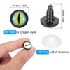 PATIKIL 14mm Dragon Eyes, 20 Pairs Round Glass Eyes Animals