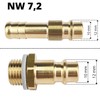 Compressed Air Distributor Triple with Couplings, Coupling Plug & Seal