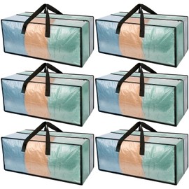 6 Pack Heavy Duty CLear Moving Bags, Large CLear Storage Bags for College Dorm Room Essentials, Alternative to Moving Boxes, Compatible with IKEA Frakta Cart