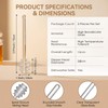 2 Pcs Clear Glass Honey Dipper Sticks