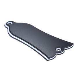 2 Holes Bell-Shaped PVC Truss Rod Cover Plate Scroll Plate for Gibson LP SG Flying V ES Guitar Black