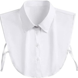 Dickie Collar Cotton Casual V-Neck Tops - Size: Medium