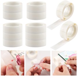 BAOFALI 3600 Pcs 1/8in (3mm) 12 Roll Ultra Thin Adhesive Dots,Clear Removable,Double Sided Stickers Permanent Sticky for Balloons Wedding Decoration or DIY Craft Dots(300 Pcs/Roll)