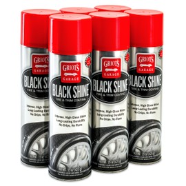 Griot's Garage Black Shine Tire and Trim Coating, Water-Resistant Dressing, Provides a High-Gloss Finish, Rain, and UV Protection, 57706, 15oz, Pack of 6