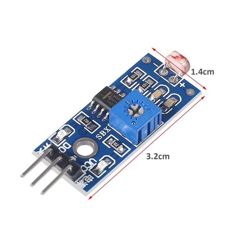 DIANN 10pcs LDR Photosensitive Sensor Module 3 Pins 5MM Light